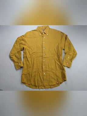 Spier & Mackay Premium Linen Shirt Mens 16 Contemporary Long Sleeve Button Down